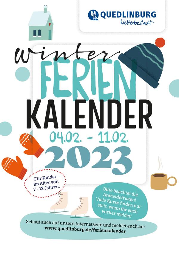 Bild vergrößern: Titel Winterferienkalender 2023