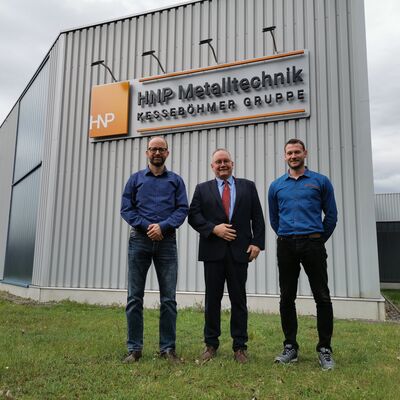 Bild vergrößern: HNP Metalltechnik, v. l. n. r.: Nicky Westermann, Frank Ruch, Benjamin Brunkau