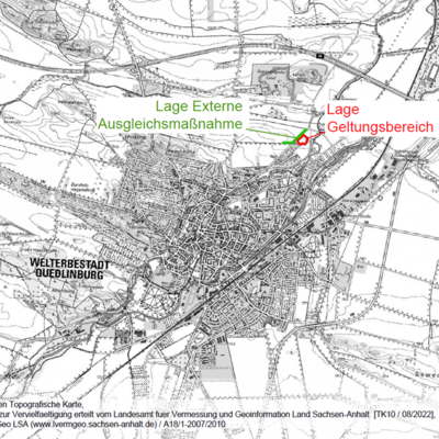 Bild vergrößern: Geltungsbereich B-Plan Nr. 2 Galgenberg 3. nderung