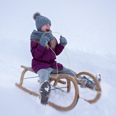 Kind rodeln