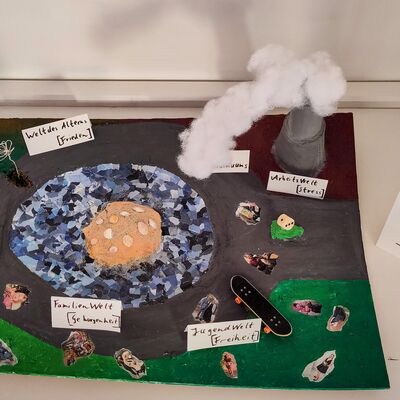 Ausstellungsstücke Rezeptstein eines Zauberers