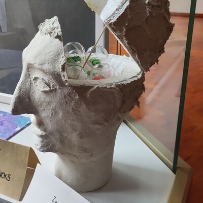 Ausstellungsstücke Rezeptstein eines Zauberers