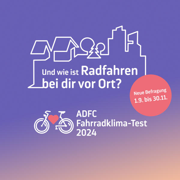 Bild vergrößern: ADFC Befragung fahrradfreundlich-Grafik