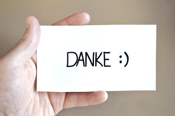 Bild vergrößern: Danke