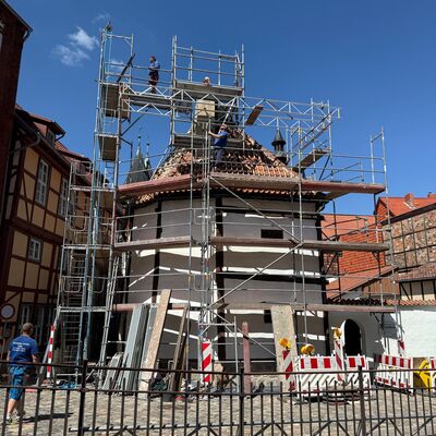 Fachwerkmuseum im Ständerbau Einrüstung