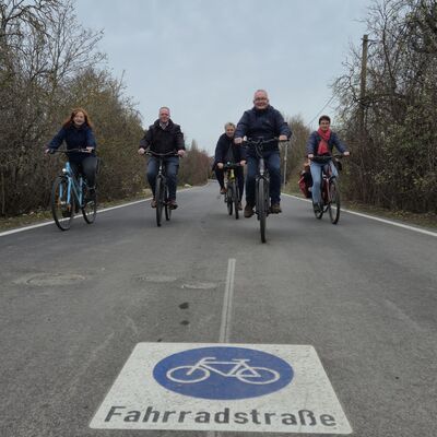 Unterwegs auf dem neuen Quarmbachweg 
