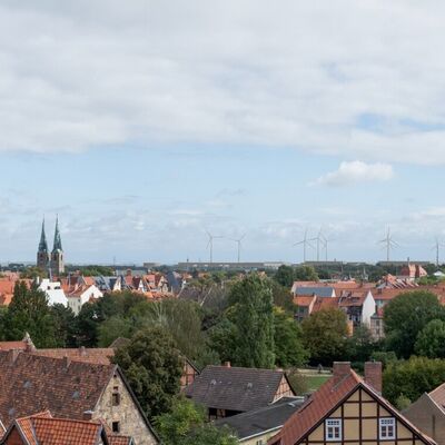 Visualisierung des k&uuml;nftig m&ouml;glichen Blicks von der Schlossterasse - Ausschnitt aus der P&auml;sentation