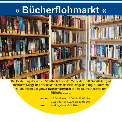 Plakat B&uuml;cherflohmarkt