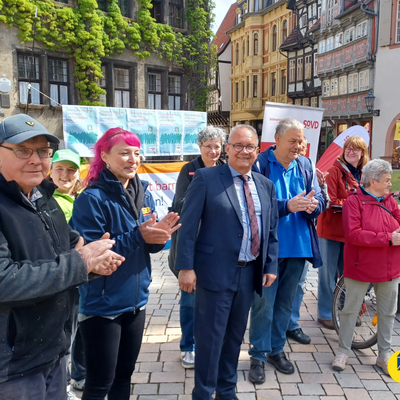 Oberb&uuml;rgermeister beim Aktionstag zur Gleichstellung von Menschen mit Behinderungen