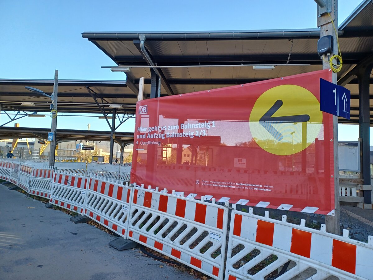 Bahnhof Quedlinburg Baustelle